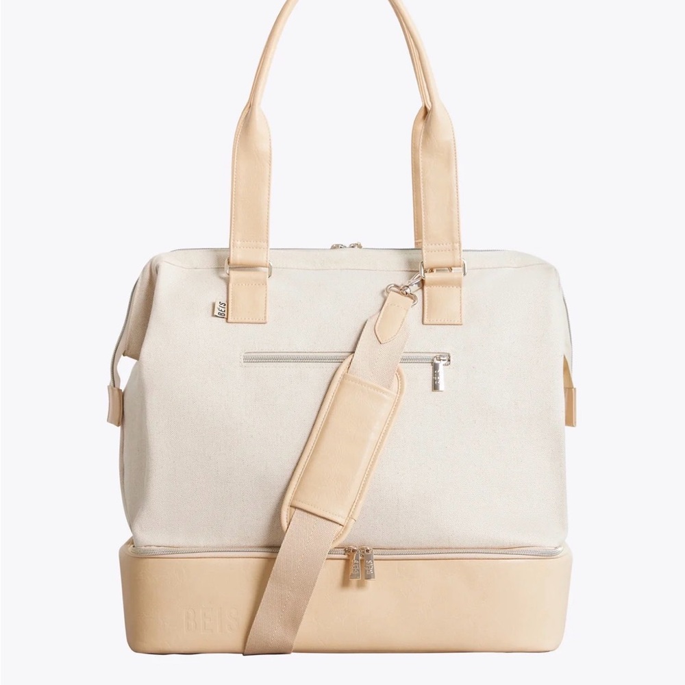 BEIS Beige Mini Weekender
